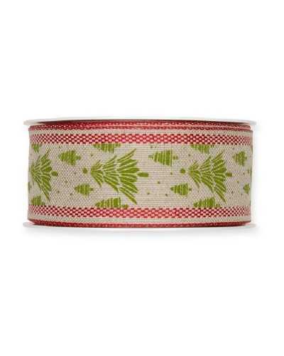 15 Mt Passementerie Ruban Lin Sapin De Noël 40 Mm De Haut