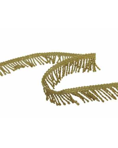 Passementerie Petite Frange Cordon Lurex 2 Têtes Haut 25 Mm