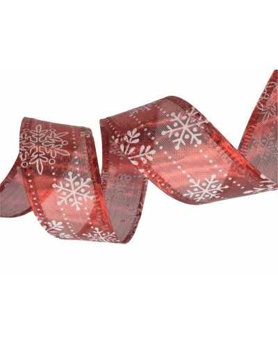 Passementerie Ruban Organza Miroir Etoile De Noel Glace Neige Haut 4 Cm