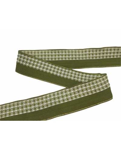 Pasamanería Cintas Navideñas Raya Cuadrada Oro Lurex Relieve 35 Mm Alto