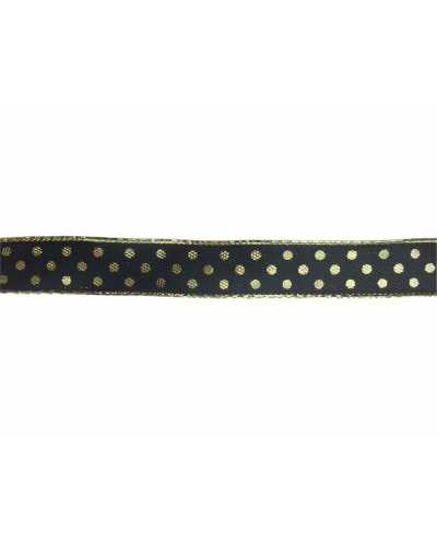 Pastry Black Christmas Pois Lurex Tinto Filo Alto 15 Mm