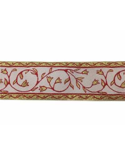 Basketball Gallon Christmas ribbon Tyrolean Ricamato Lurex Jacquard Flowers5C