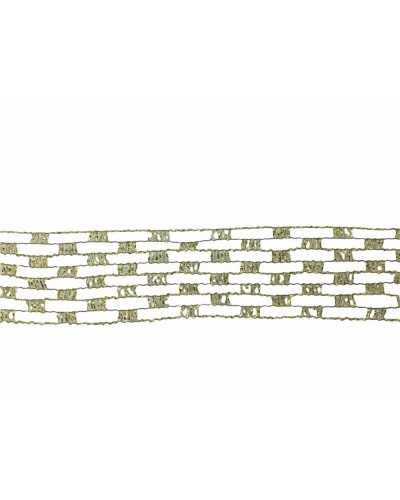 Passementerie Ruban De Noël Doré Filet Haut 25 Mm