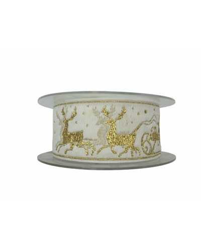 Handbag Christmas Tyrolean White Embroidered Gold 4C