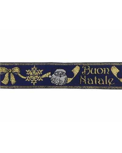 Christmas Pastry Santa Claus Tyrolean Blue Embroidered Gold Star5C