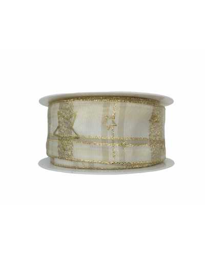 Christmas ribbon Lurex Taffeta Stella Oro Alta 4C