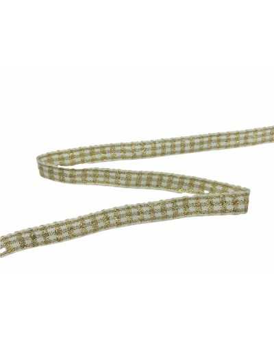 Garnituren Weihnachtsband Gold Lurex Quadrat 10 mm hoch