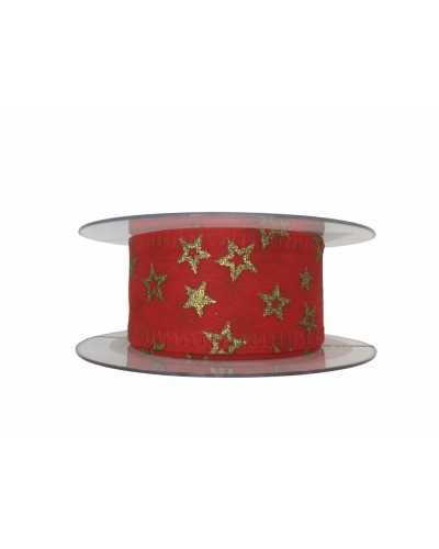 2 Mt Passementerie TNT Ruban Étoiles De Noël Or Lurex Haut 40 Mm