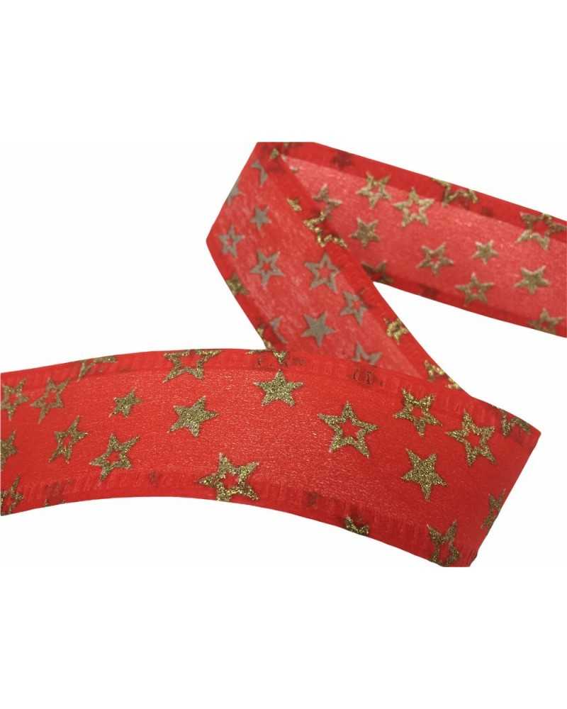 2 Mt Pasamanería TNT Cinta Navidad Estrellas Oro Lurex Alto 40 Mm
