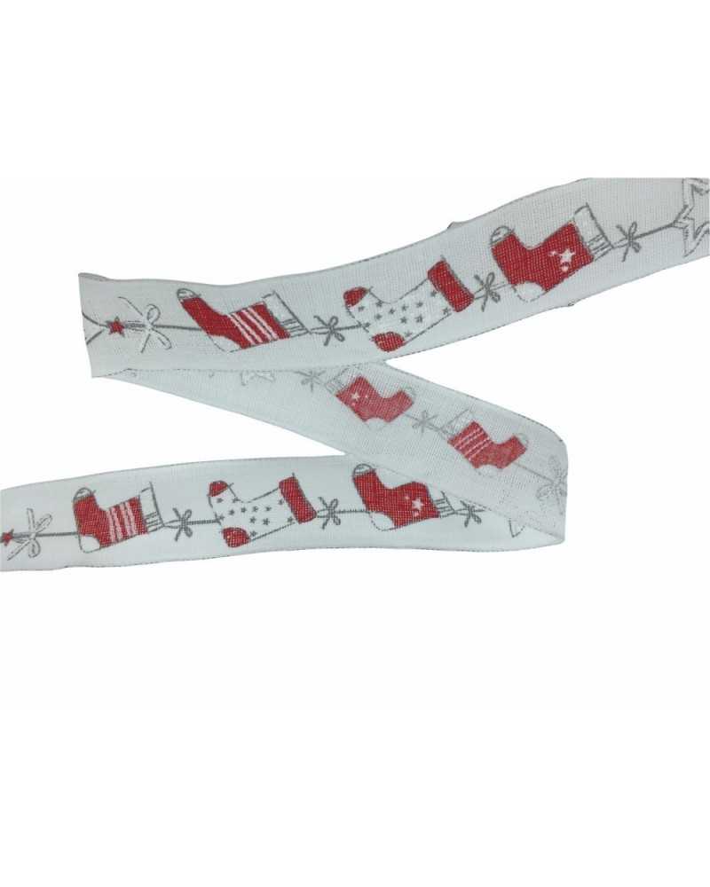 Trimmings Ribbon Christmas Star Stocking Bow Tree 25 Mm High
