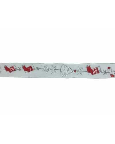 Trimmings Ribbon Christmas Star Stocking Bow Tree 25 Mm High