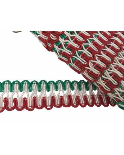 Galon Tricolore Tricolore Italie Soutache Bordure 25 Mm De Haut
