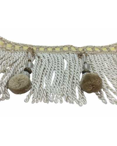 50 cm Passementerie Ciboulette Frange Cordon Glands Velours Pon Pon Perles 3 Couleurs Haut 15 Cm