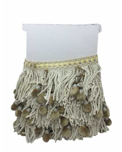50 cm Passementerie Ciboulette Frange Cordon Glands Velours Pon Pon Perles 3 Couleurs Haut 15 Cm