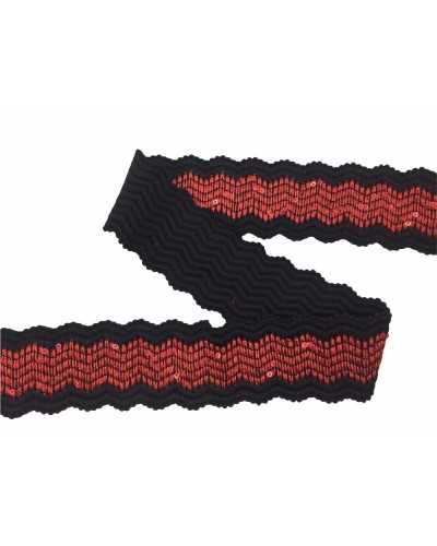 50 cm Besatz, elastischer Gürtel, Lurex-Pailletten, Höhe 5 cm
