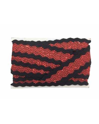 50 cm Besatz, elastischer Gürtel, Lurex-Pailletten, Höhe 5 cm