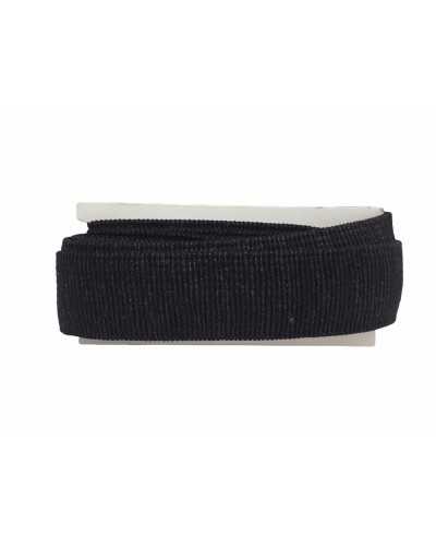 50 cm langer, elastischer Bandgürtel aus schwarzem Lurex, 5 cm hoch