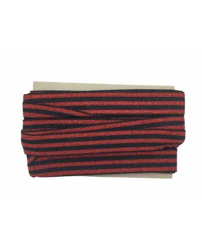 50 cm Verzierungen elastische Feder gestreift Lurex schwarz Basis hoch 4 cm