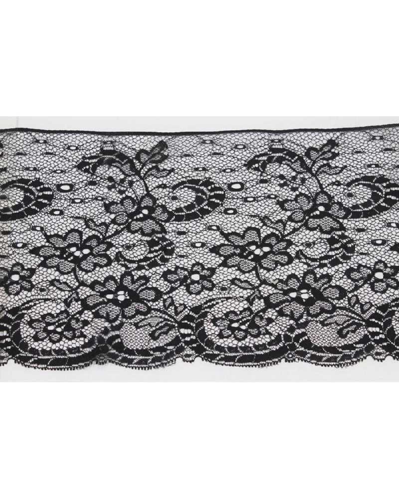 Trimmings Lace Jaquard Scalloped Embroidery Lace High 17.5 Cm