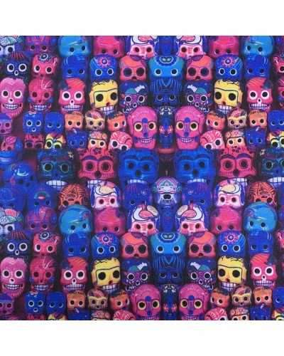 50 cm Totenkopf bedruckter Mikrofaserstoff H 150