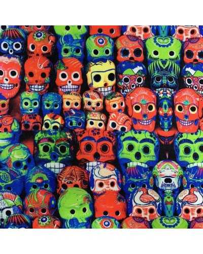50 Cm Skull Printed Microfiber Fabric H 150