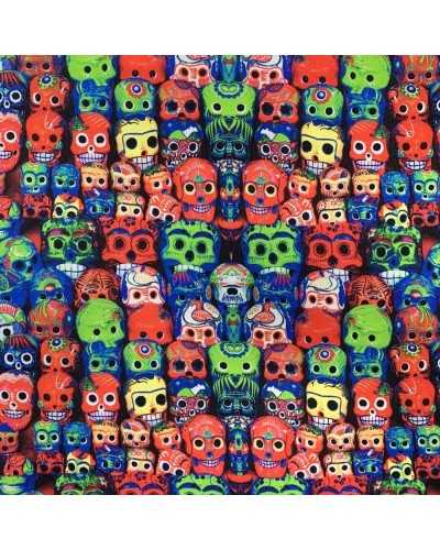 50 cm Totenkopf bedruckter Mikrofaserstoff H 150