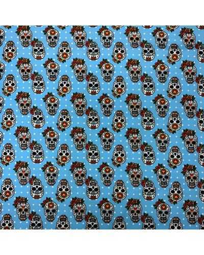 50 cm Tissu Satin Imprimé Crâne H 150