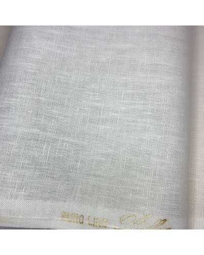 50 cm weißer reiner italienischer Leinenstoff Art.-Nr. 306 Leinwand 90 cm hoch