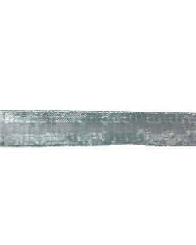 Passementerie Ruban de Noël Argent Semi-transparent Lurex Haut 22 Mm