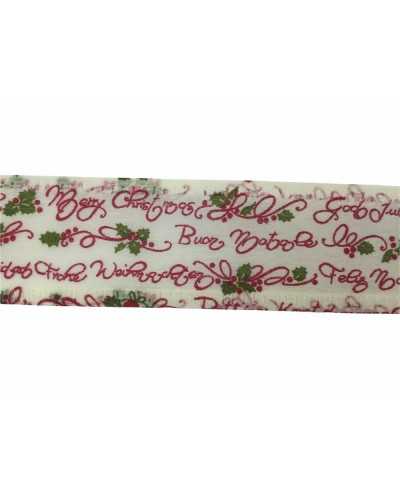 2 Mt Weihnachts-TNT-Band mit Aufschrift „Merry Christmas“ aus Lurex, 40 mm hoch