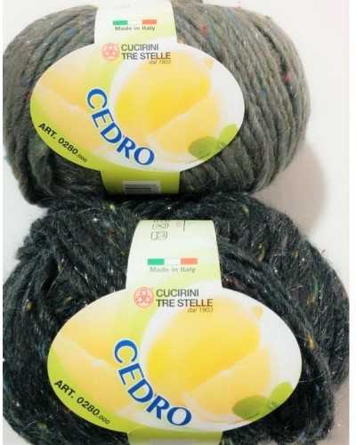 Wool cedar lurex silver multicolor cucirini tre stelle 50 grams