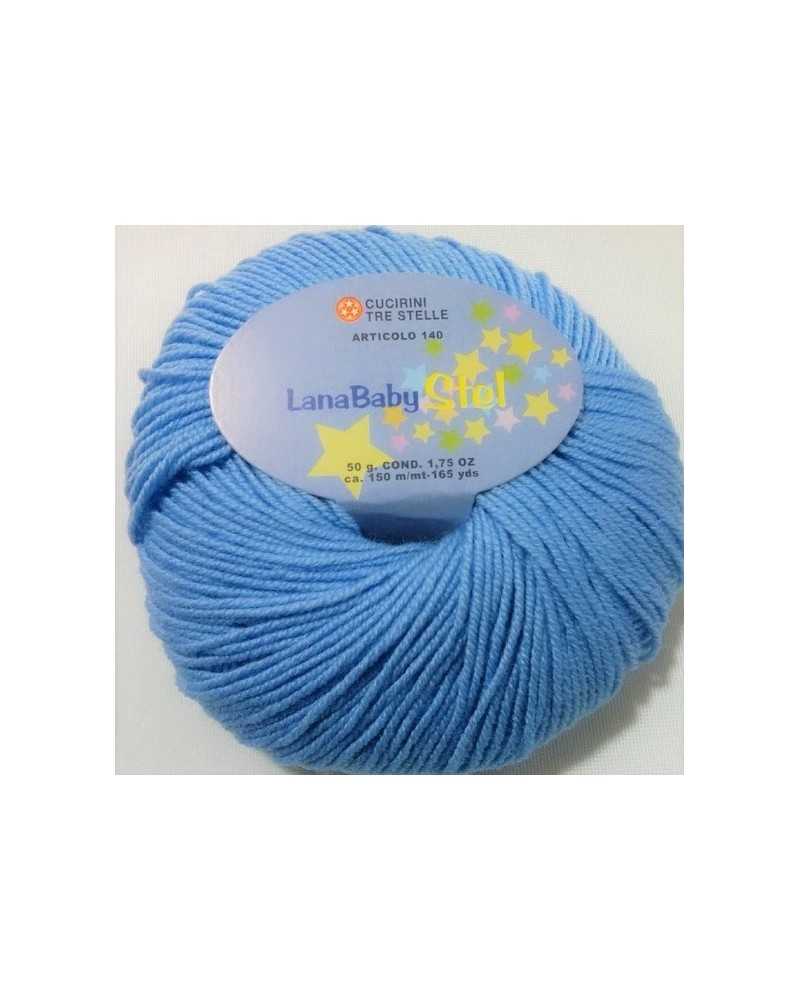 Baby Stel wool 50 grams 100% plain color wool
