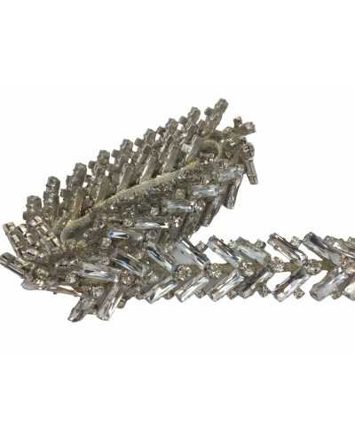 20 Cm Alto Conjunto Pasamanería De Moda Pedrería 3 Cm Alto