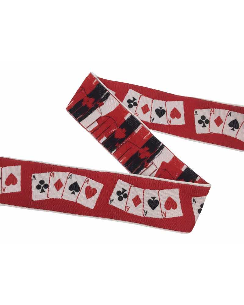 Trimmings Poker Spielkarten Band Galloon Griechischer Rand bestickt 50 mm hoch