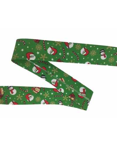 Passementerie Biais Noël Lurex Traverse Diagonale Ruban Coton 3 Cm De Haut