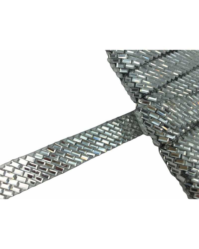 50 Cm Hot-adhesive Rhinestone Trimmings Rectangular 15 Mm High
