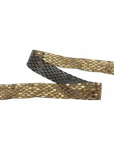 20 Cm Trimmings Ribbon Rhinestone Round Rectangle Thermoadhesive High 2 Cm