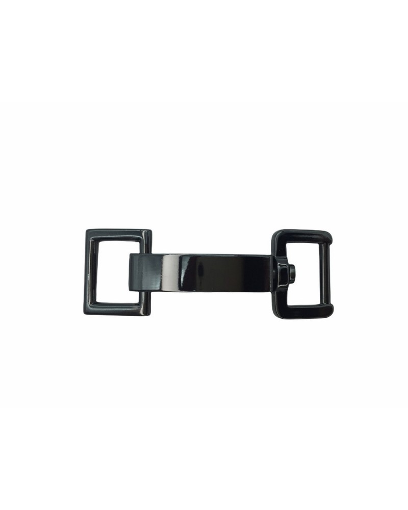 Rechteckiger Knebelhaken aus verzinktem und poliertem Metall, 65 x 22 mm
