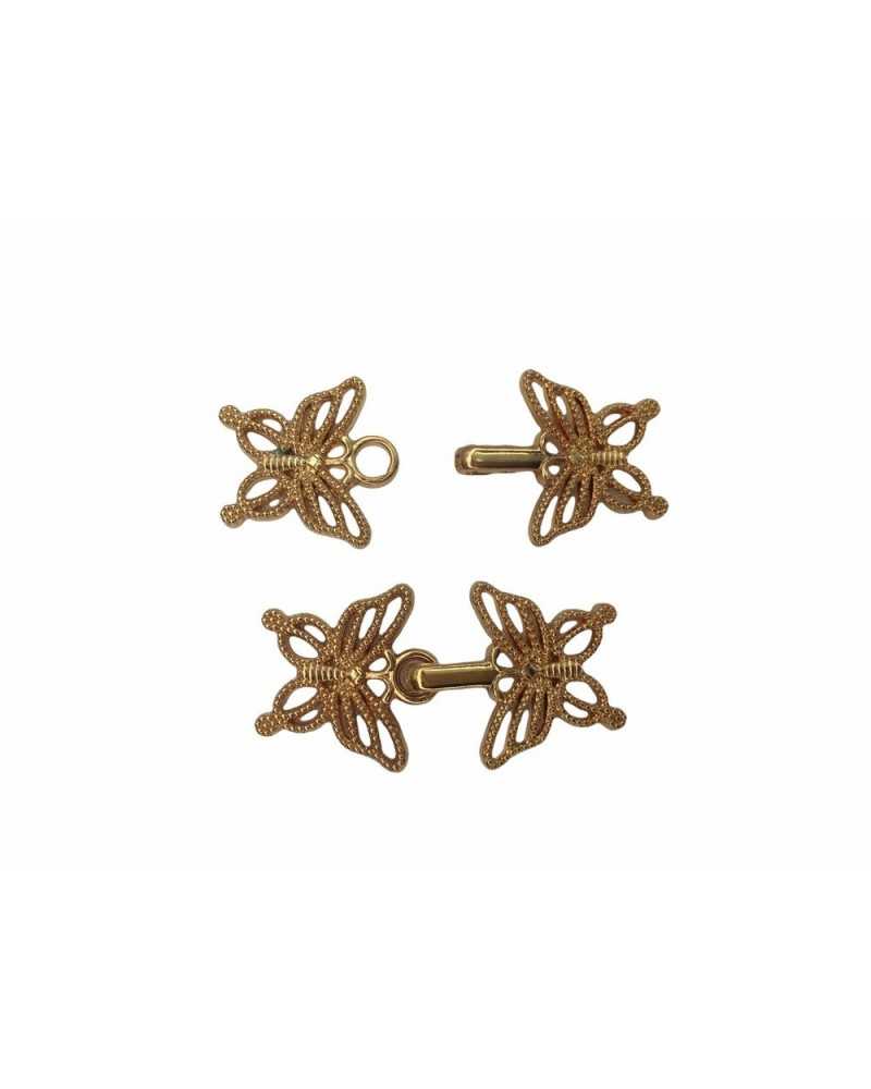 Gancho Metálico Embutido Modelo Chaqueta Mariposa 40x20mm