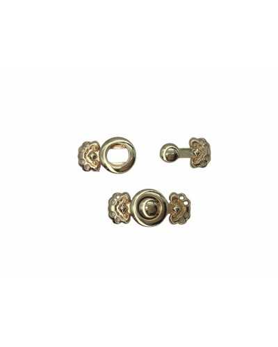 Round inlaid metal hook for jacket 27x12 mm