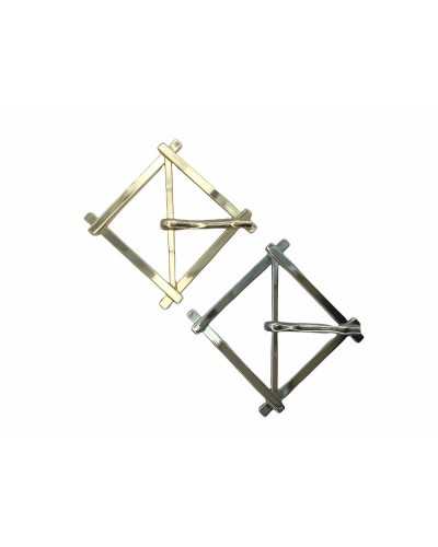 Polished Metal Buckle Rhombus 55 mm high