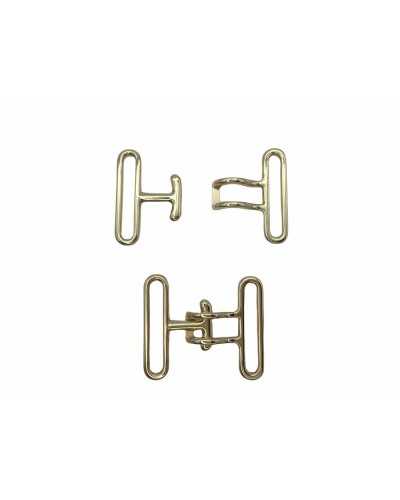 Gancio Fibbia Metallo Lucido Cinta Nastro 45x40 Mm