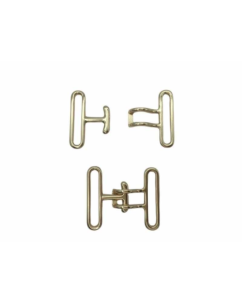 Gancio Fibbia Metallo Lucido Cinta Nastro 45x40 Mm