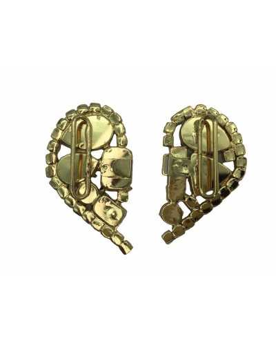 Patère Argent Veste Vêtement Mixte Pierres Strass Coeur 10 x 9 Cm