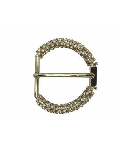 Shiny Metal Buckle Strass Glass Cinta High 85 Mm
