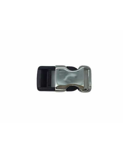 Rucksackgürtel aus schwarzem Stahl mit Schnalle, 2 cm