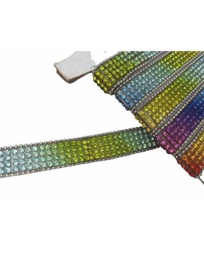 50 cm de passementerie thermocollante strass et perles de 1 cm de haut