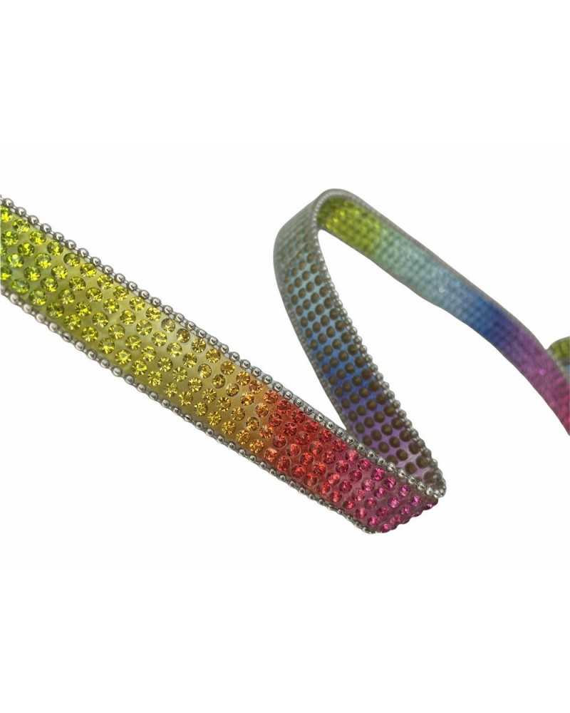 50 cm de passementerie thermocollante strass et perles de 1 cm de haut