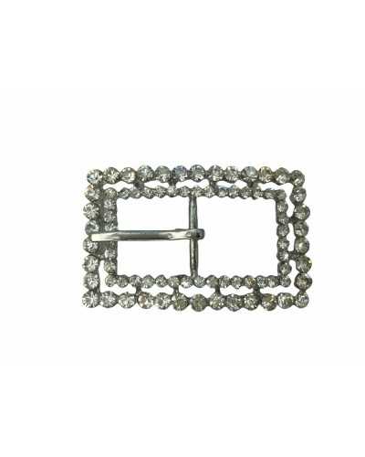 Metal Rhinestone Buckle 5x3 Cm Tape Measure 15 Mm