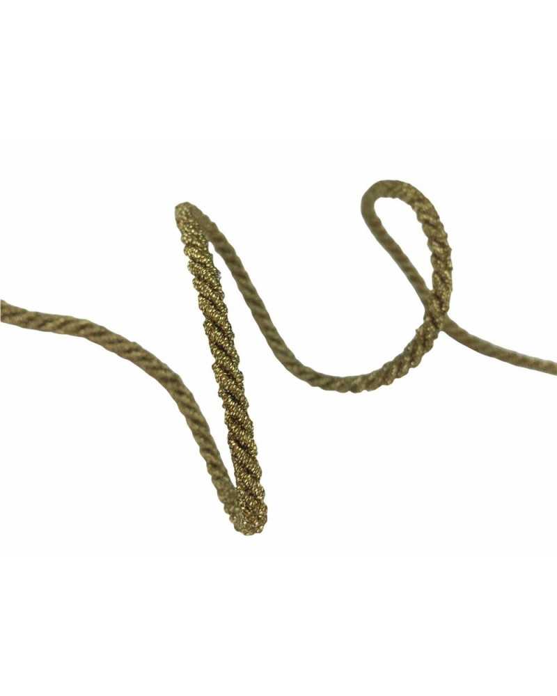 Passementerie Cordon Lurex Tressé Ameublement Perlage Épais Mm 3